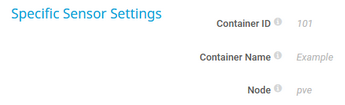 Specific Sensor Settings